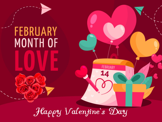 Red  Valentine`s Day,happy Valentine`s Day Yard Sign template